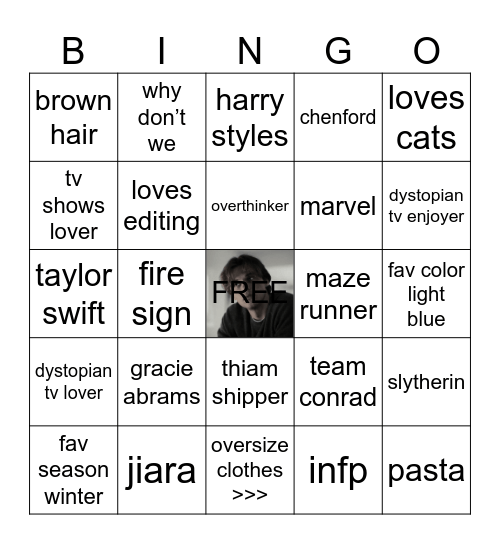 jenn’s bingo Card