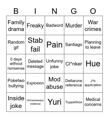 New eggmanland Bingo Card