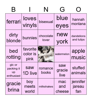 Jessy’s Bingo Card