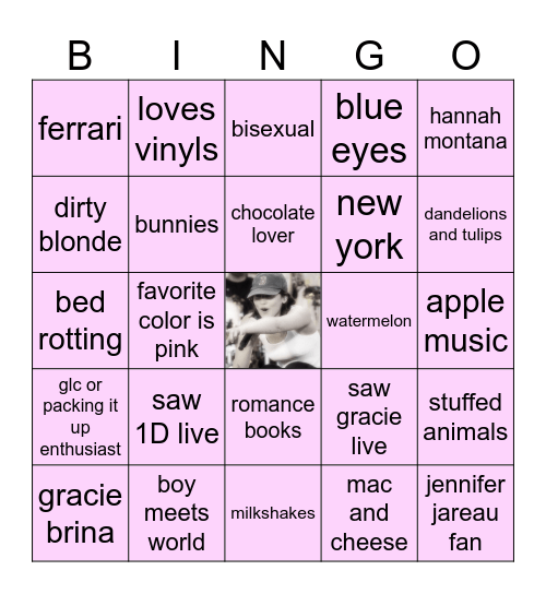 Jessy’s Bingo Card