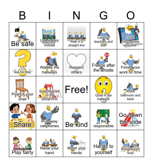 Eagle Bingo Card