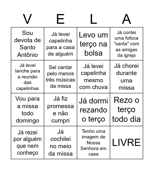 SOMOS LINDAS Bingo Card