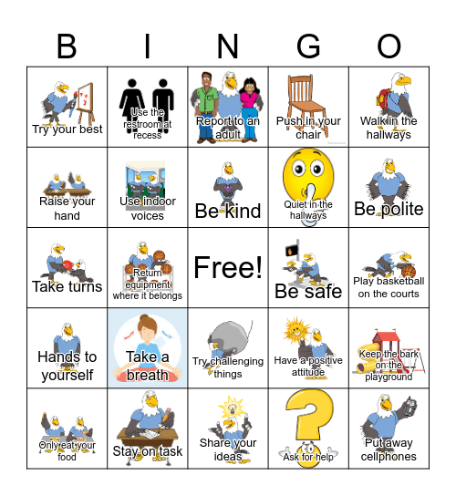 Eagle Bingo Card