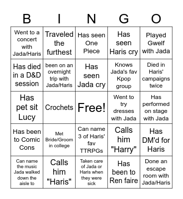 Table Icebreaker Bingo! Bingo Card