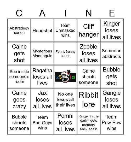 Episode 6 Bingo Card