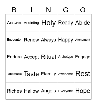Earth Bingo Card