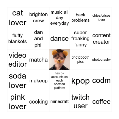 wen’s bingo Card