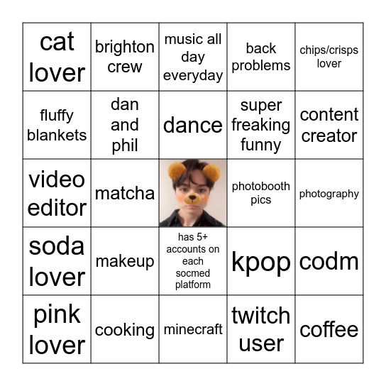 wen’s bingo Card