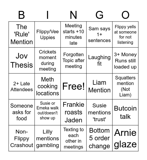 Hydra Meeting Bingo 2 - Electric Boogaloo Bingo Card