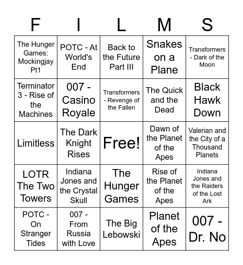 Movies_08092025 Bingo Card