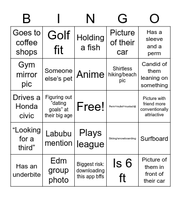 Untitled B Bingo Card