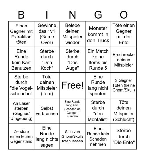 Misa R.E.P.O. Bingo Card