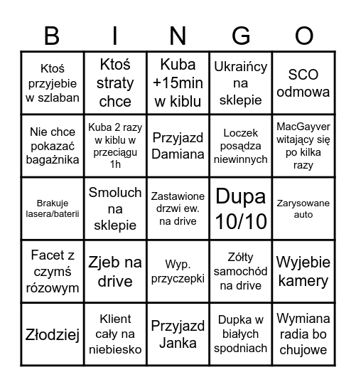 LM BINGO Card