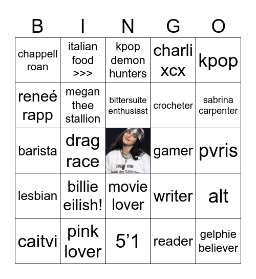 Alyce!! Bingo Card