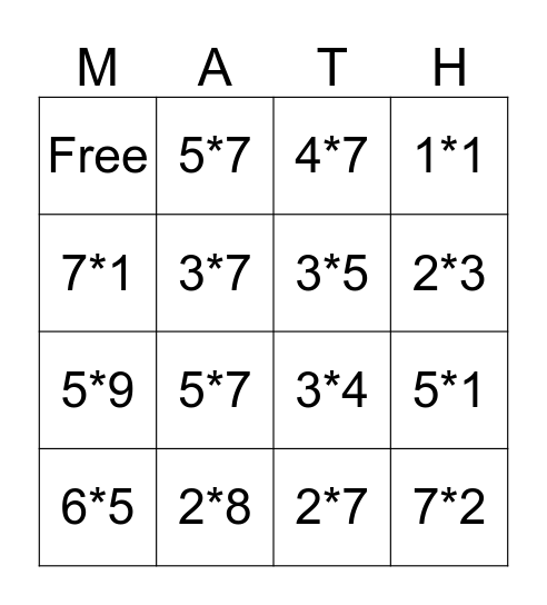 By Bradley Bingo Card