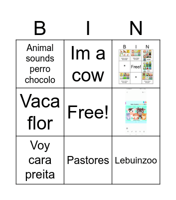 Animal pot Bingo Card