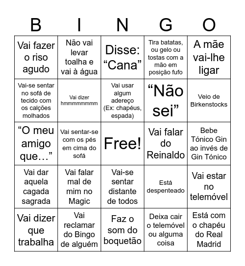 Bessa Bingo Card