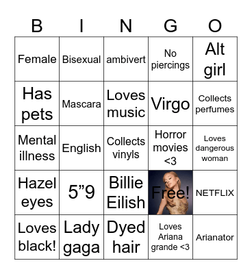 Jazmins bingo! Bingo Card