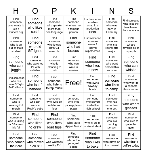 Building Meeting Bingo Card