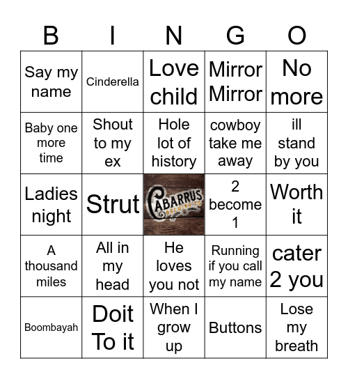 Girlbands Bingo Card