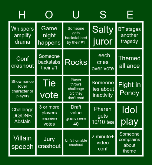 EmeraldORGs Mini Bingo Card