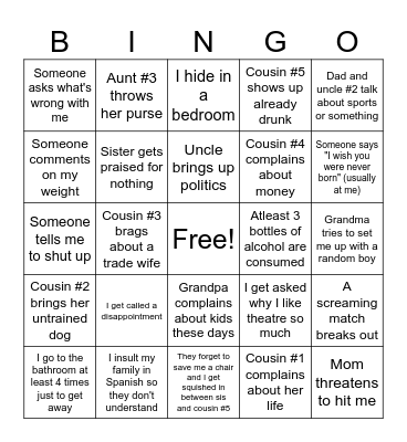 Mei's American family Bingo Card