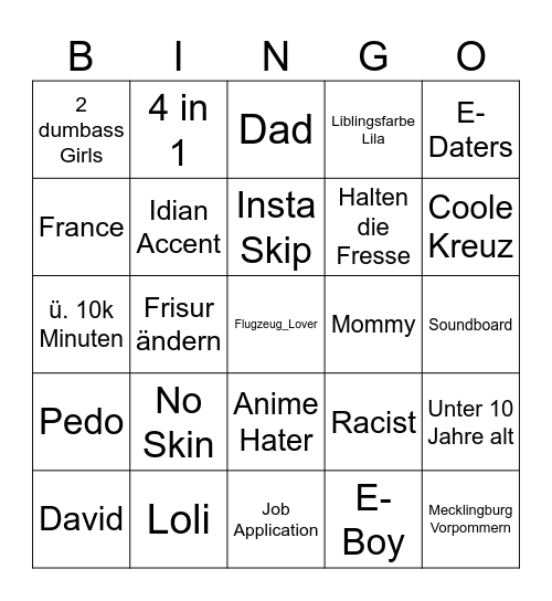 aejklsgvukfgiwg futwefwehjgviu Bingo Card