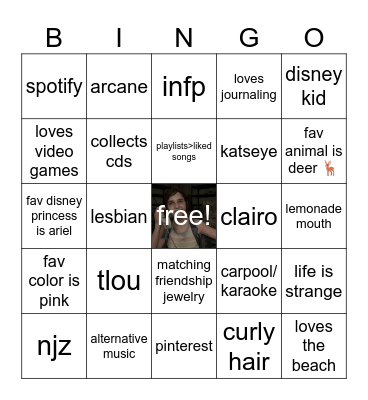 S’s Bingo Card