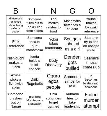 Tetro Blue C1 Bingo Card