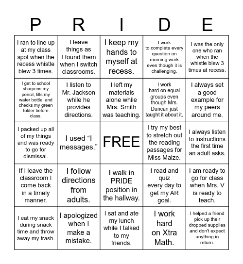 Bingo Card