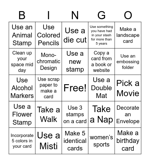 Card Maker Bingo Card