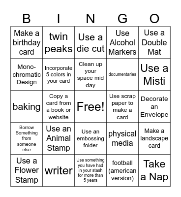 Card Maker Bingo Card