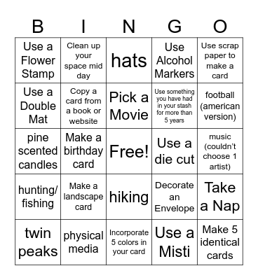 Card Maker Bingo Card