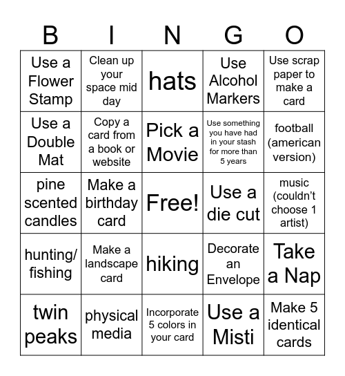 Card Maker Bingo Card