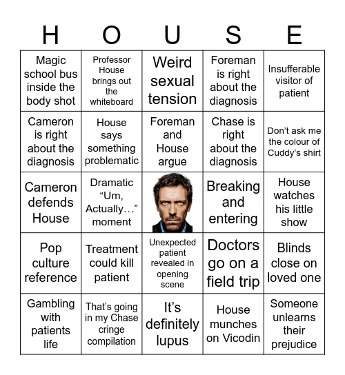 House Bingo Card