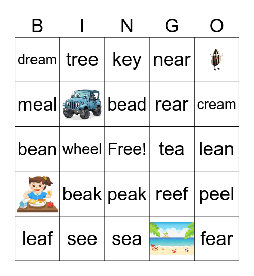 long ee long ea Bingo Card