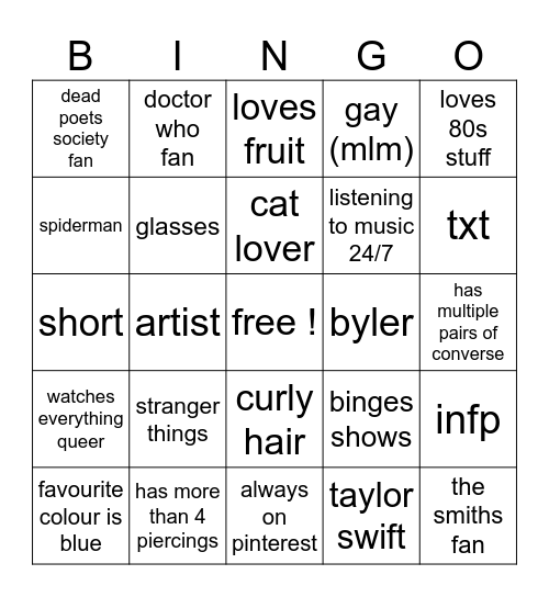 william's bingo Card