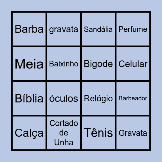 CARTELA PREMIADA DOS PAIS Bingo Card