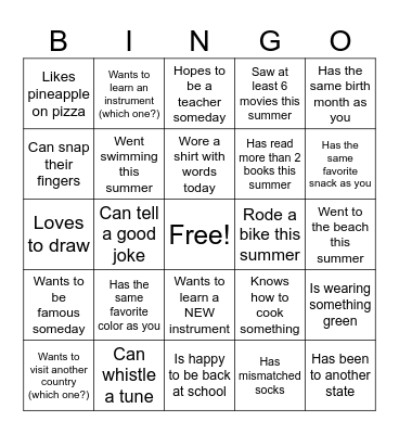 Find Someone Who... 👀 Bingo Card