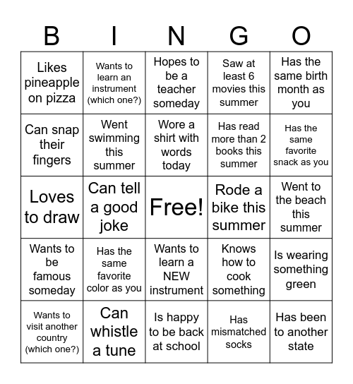 Find Someone Who... 👀 Bingo Card