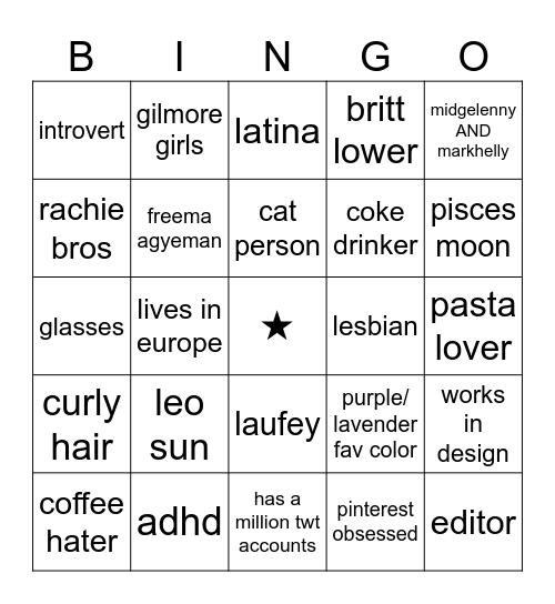 rachiebrittle Bingo Card