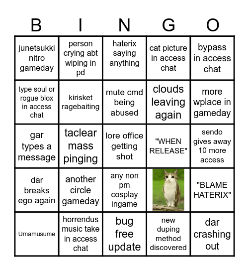 ARCHIVED BINGO Card