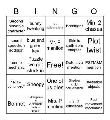 DECAY PART 2 BINGO Card