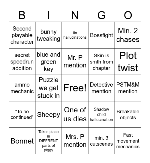 DECAY PART 2 BINGO Card