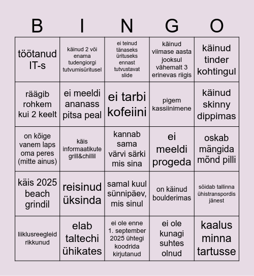 IAIB25 Bingo Card