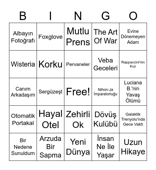 Oku Bingo Card