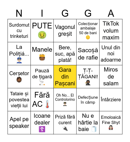 CFR Bingo Card