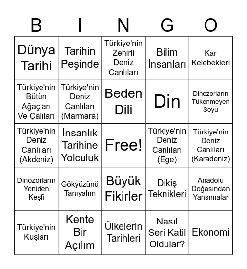 Oku (2) Bingo Card