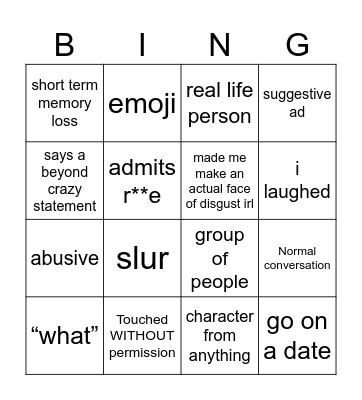 CHAI BING… WOOOO Bingo Card