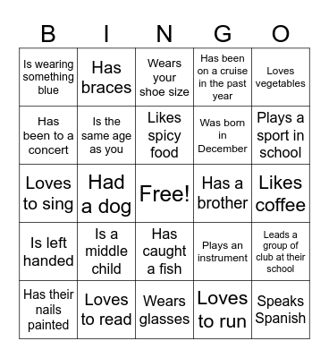 Good to know you bingo Card